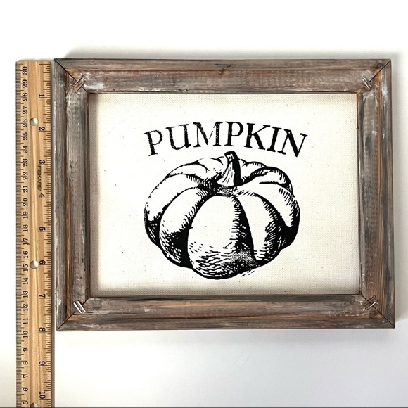 Rustic Framed Pumpkin Art - Picture 3 of 4
